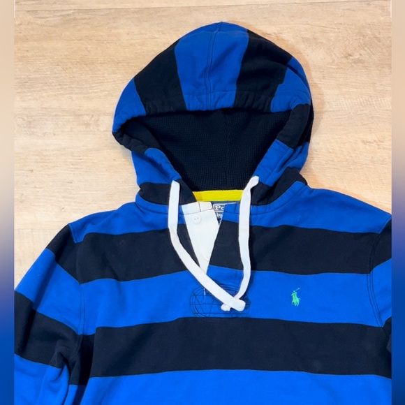 Polo Ralph Lauren Men’s Vintage Rugby Hooded Pullover Size Medium - Picture 3 of 8